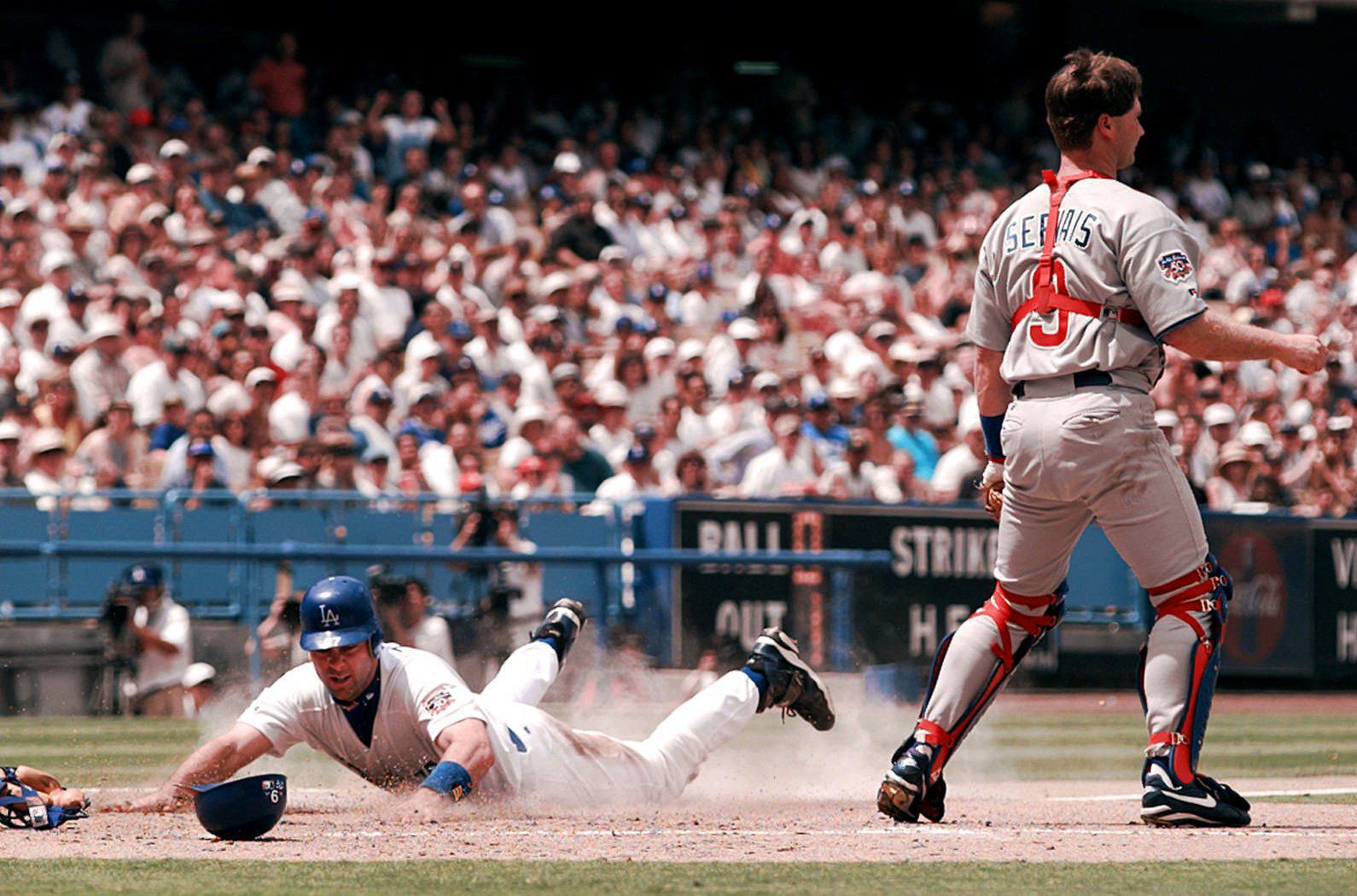 Todd Zeile sliding into home
